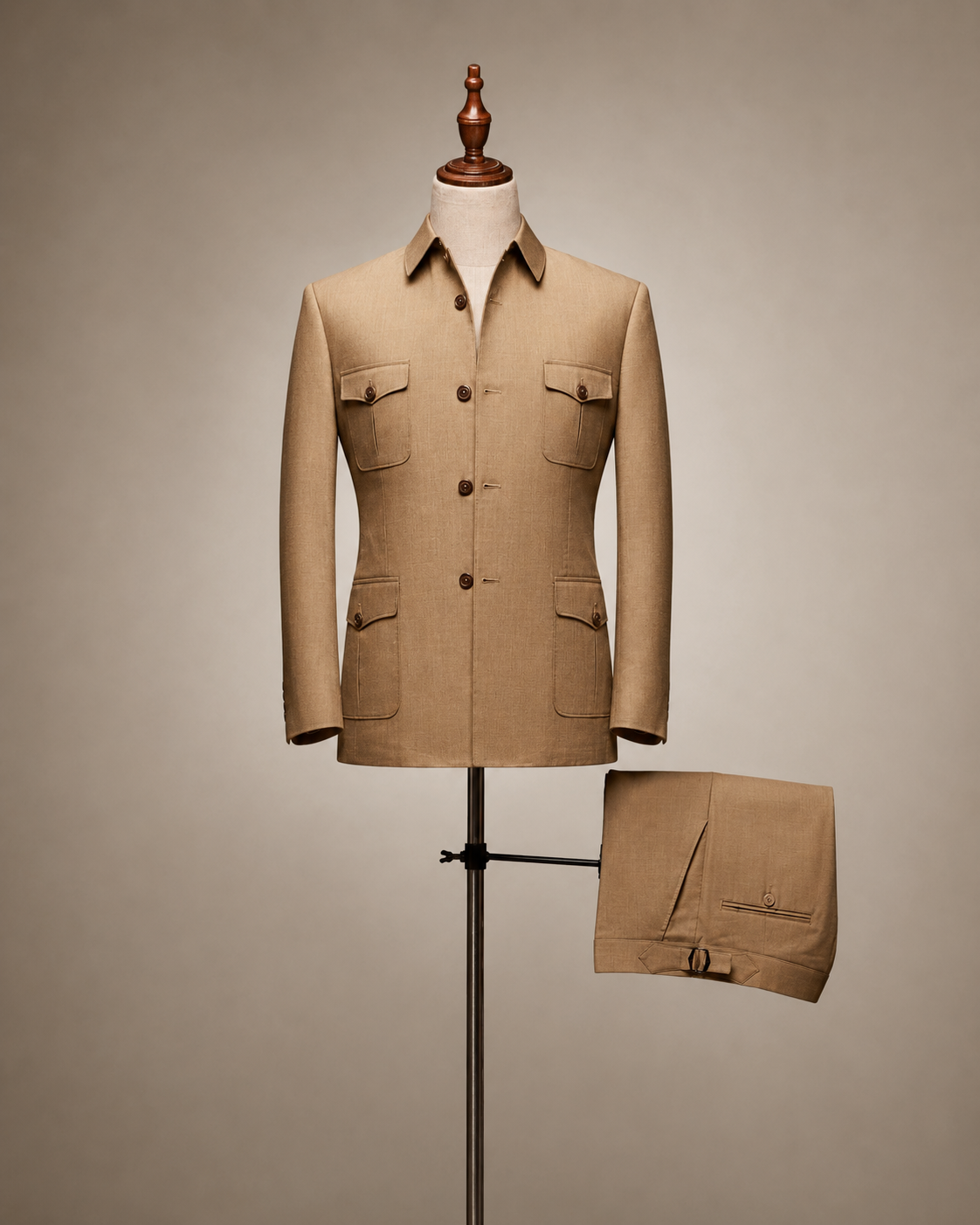 Ensemble beige camel